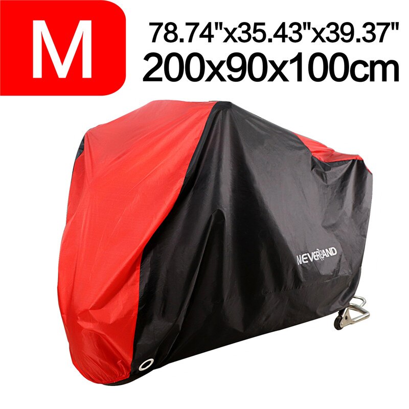 Neverland M 200cm Waterproof 190T Covers Dirt Bike Motorcycle Motors Dust Rain Snow UV Protector Cover Indoor Outdoor D35: Red Black