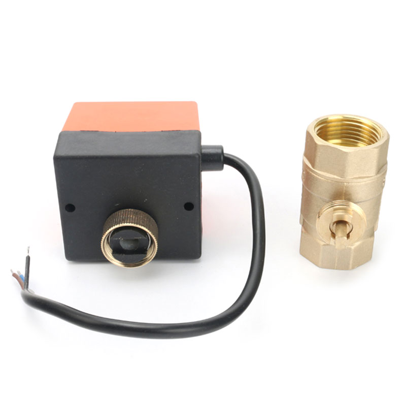 Dn15/dn20/dn25 elektrisk motoriseret messing kugleventil  ac 220v 2 vejs 3- ledninger 1.6 mpa med aktuator til vand