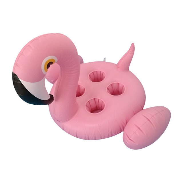Zwembad Float Opblaasbare Flamingo70 * 60 Cm 4 Gat Opblaasbare Roze Flamingo Bekerhouder Onderzetters Cola Drank Voor Volwassenen kinderen: 2