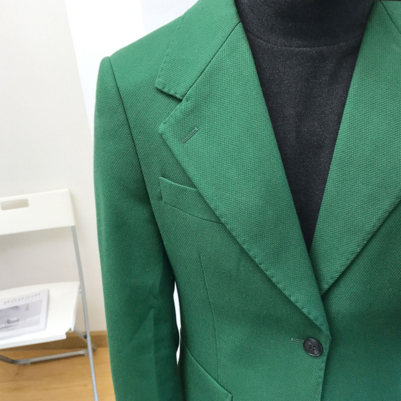 Blazer de Sport vert pour hommes, veste de costume de bureau britannique, avec poche plaquée solide, formel, 2022