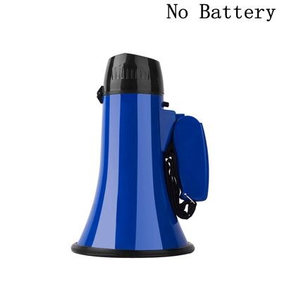 High Power 25 Watt Portable Megaphone Speaker Bullhorn Voice And Siren/Alarm Modes With Volume Control And Strap: NO battery-Blue