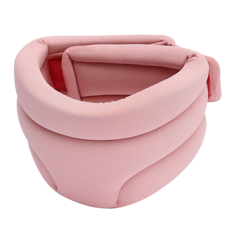 Nackenstütze, Halskrause, zervikorrekt, verstellbares Schaumstoff-Halsband zur Linderung von Halsschmerzen, Flugzeug, Reisen, Nickerchen, Gesundheit: Rose Red