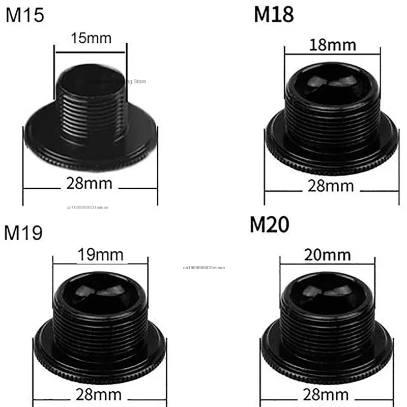 M15/M18/M19/M20 tornillo de manivela perno de fijación de brazo de manivela BB tornillo de eje Central tapa de tuerca de bielas para bicicleta de montaña de carretera