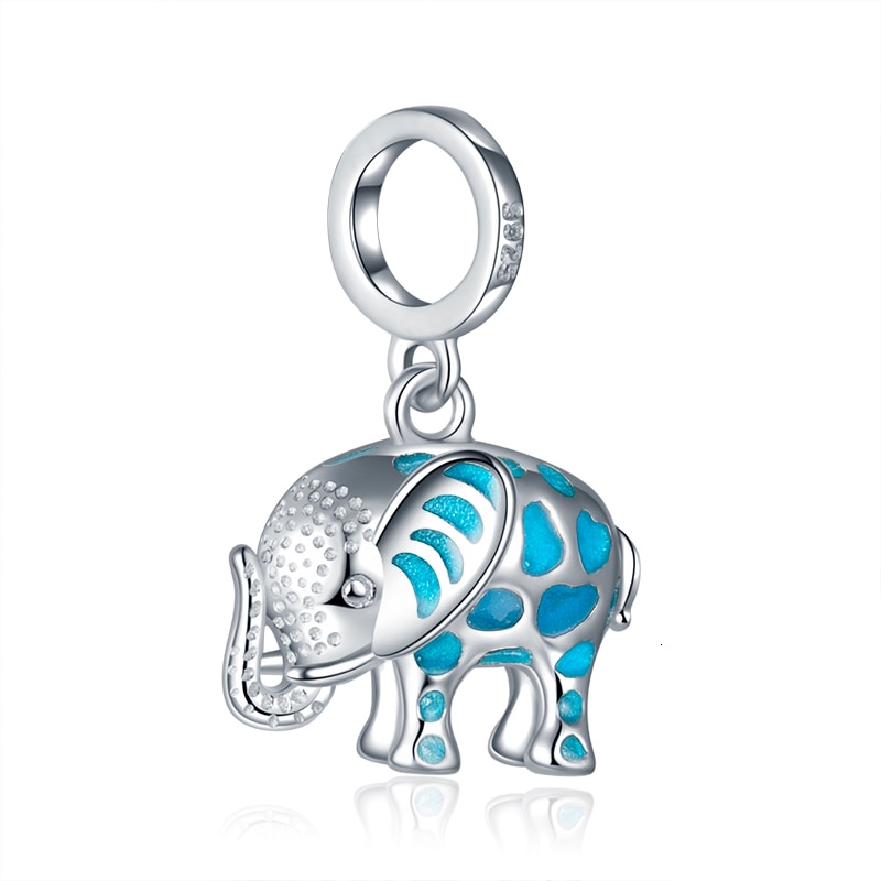 Strollgirl 925 sterlina d'argento elefante fascini del pendente animale borda il Braccialetto di DIY Dei Monili di modo regalo per l'amico Trasporto libero