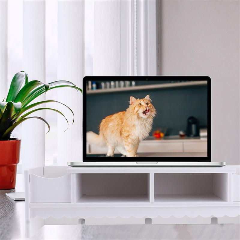 1Pc Monitor Shelf Multifunction Display Riser Rack Storage Bracket for Home Office Desktop