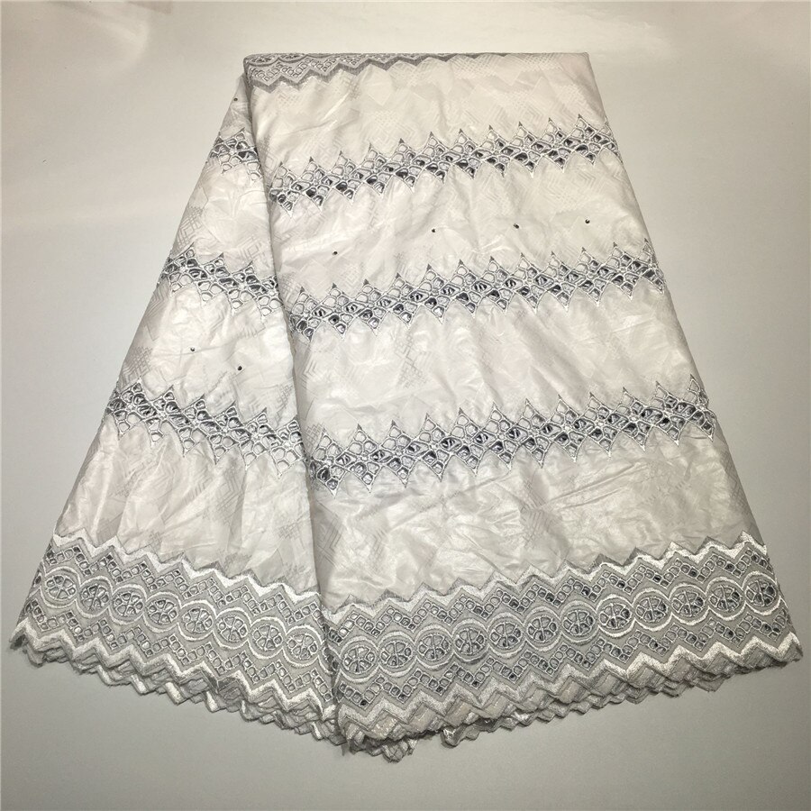 African Bazin Riche Fabric Guinea Brocade Bazin Brode Lace Fabric Embroidery Swiss voile Lace Fabric 5Yards: 2