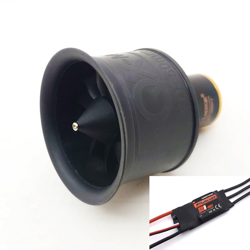 QX-MOTOR 50mm 12 blades Ducted fan EDF CW CCW with QF2611 3S 4S Brushless motor: 5000KVEDF50AESC3SCW