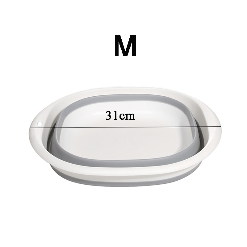 Portable Folding Basin Dirty Clothes Storage Underwear Cleaning Kitchen Sink Washing Basin Laundry Tub Baignoire pliable massage: Gray M