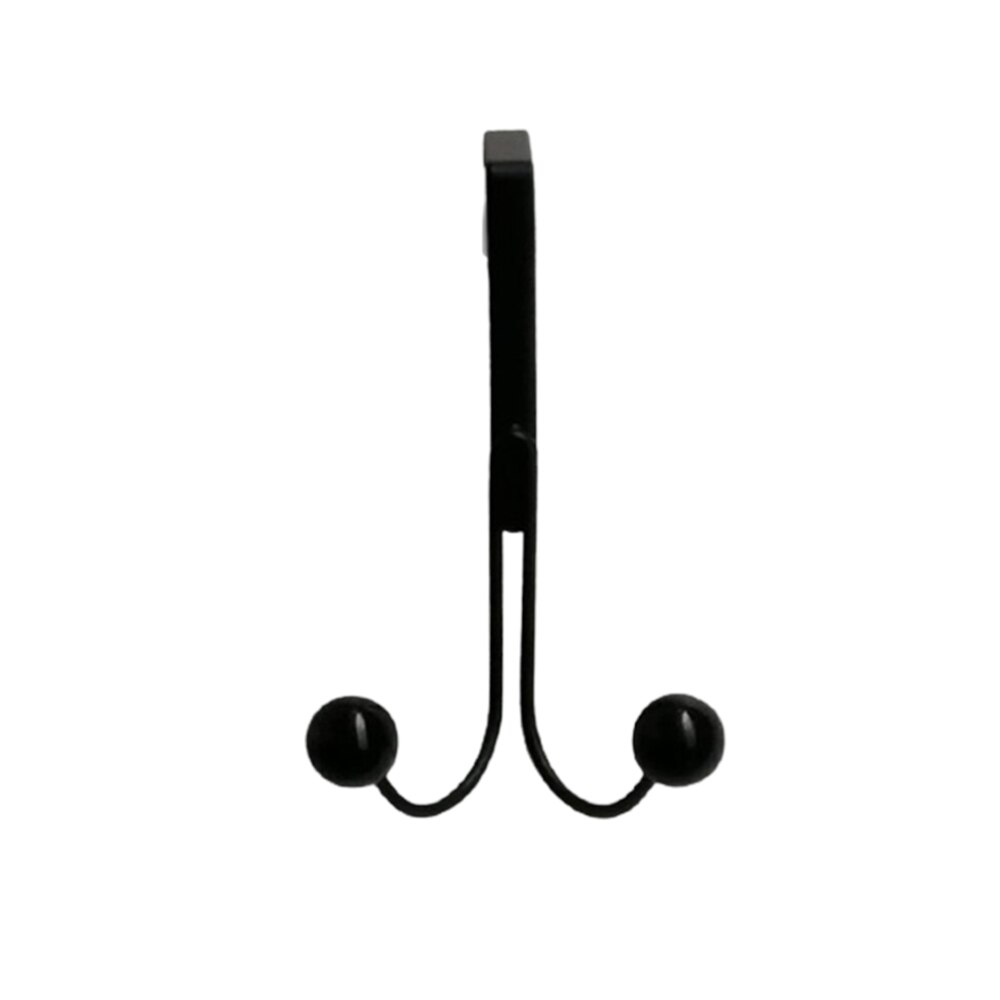 Over The Door Double Hanger Hooks Free Punching For Hanging Hats Bags Holder Tie Scarf Key Hook Clothes Coats Rack Towel Shelf