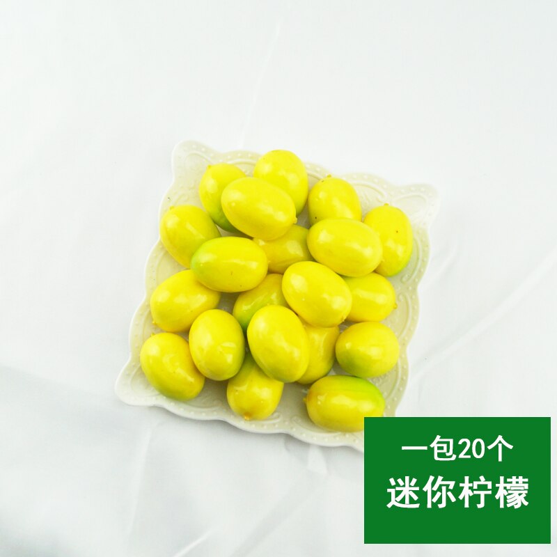 20pcs Simulation Small Fruits Mini Fruits and Vegetables Models DIY Handmade Props Kindergarten Teaching Aids Home Decoration: mi ni ning meng