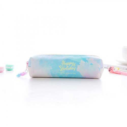 Dream Unicorn Pencil Case for Girls School Supplies Super Big School Stationery Pencil Box Pencilcase korean kawaii bag: AStyle-Yellow letter