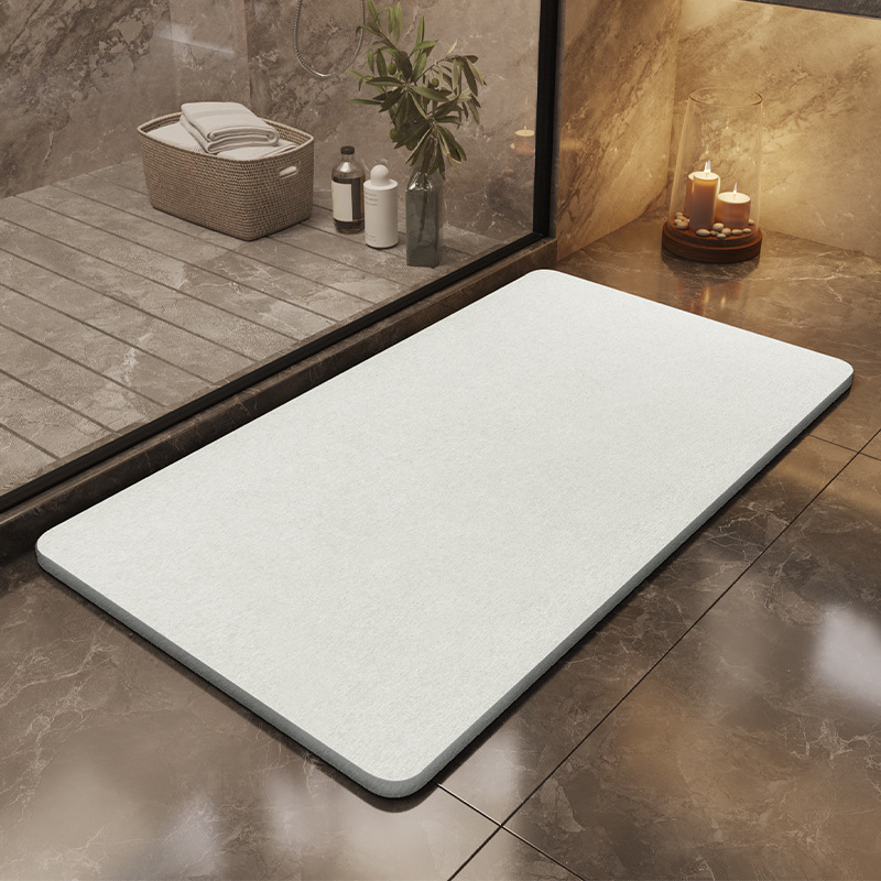 Schlecht Kieselgur Fuß matt harte Platte wasser absorbierende rutsch feste matt schnell trocknende Badezimmer Fußmatten: 40x60 + 40x120CM / Licht Grau