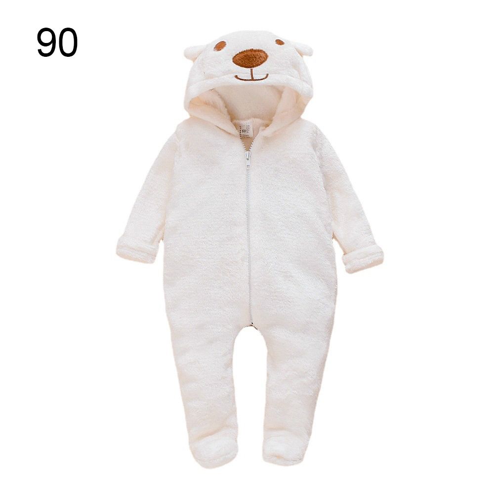 Warm Boy Girl Kids Infant body Bear pagliaccetto con cappuccio abiti invernali tuta per bambini abbigliamento abbigliamento: 90