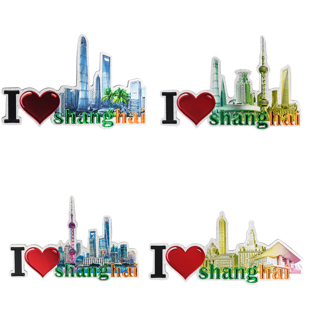 Shanghai Fridge Magnet Souvenir City Decor Shanghai Architecture Refrigerator Magnets Kitchen Magnet Sticker Home Decoration