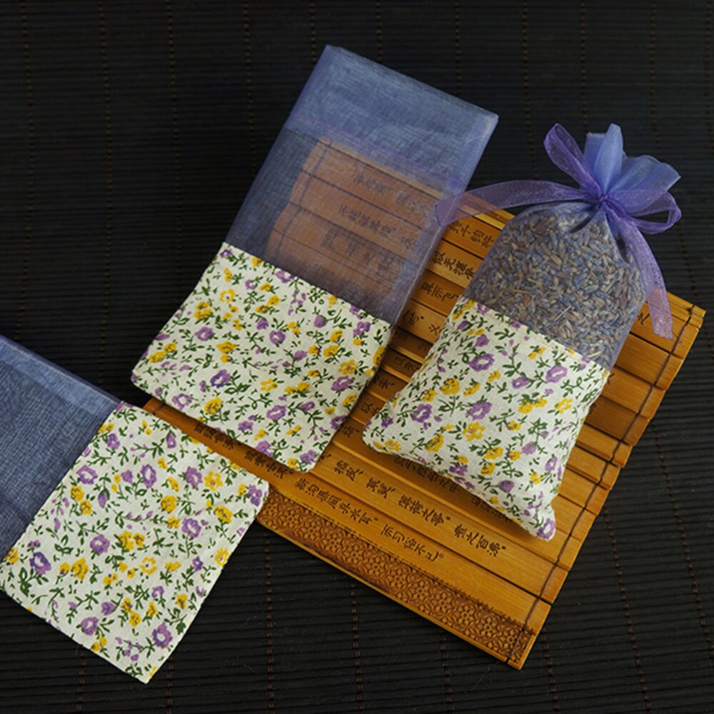 Lavendelzakjes lege bloemen bedrukte zakjes met trekkoord geurzakjes voor ontspannend slapen