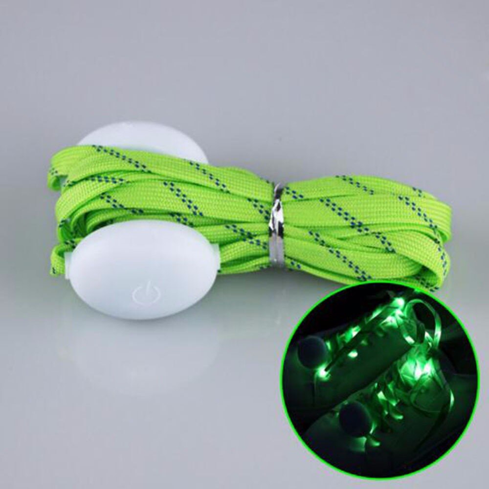 Kleurrijke Led Sport Veters Platte Schaatsen Light Up Glow Schoenveters Lui Schoen Veters Partij Decoratie Schoenen Accessoires: Green