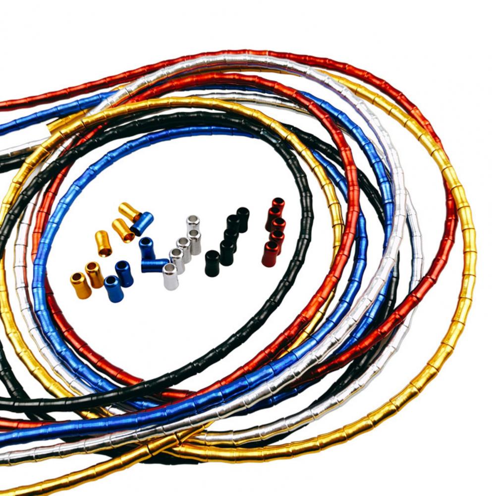 Bicycle Front Rear Inner Outer Wire CNC Brake Line Cover Aluminum Alloy Shifter Gear Derailleur Hose Housing Cable Kit MTB Bike