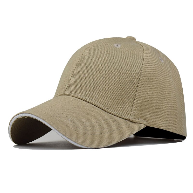 Baseball Cap Snapback Hat Polyester Thick Spring Autumn Cap Pure color cap keep warm Hip Hop Fitted Cap For Men Women: Khaki