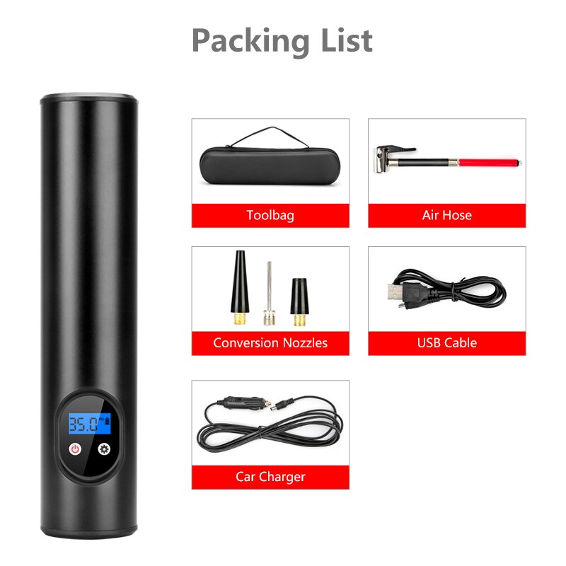 Multifunktionale Tragbare Reifen Inflator Auto Luft Kompressor Reifen Druck Pumpe Mini Handheld 12V Auto Fahrrad Reifen Ball