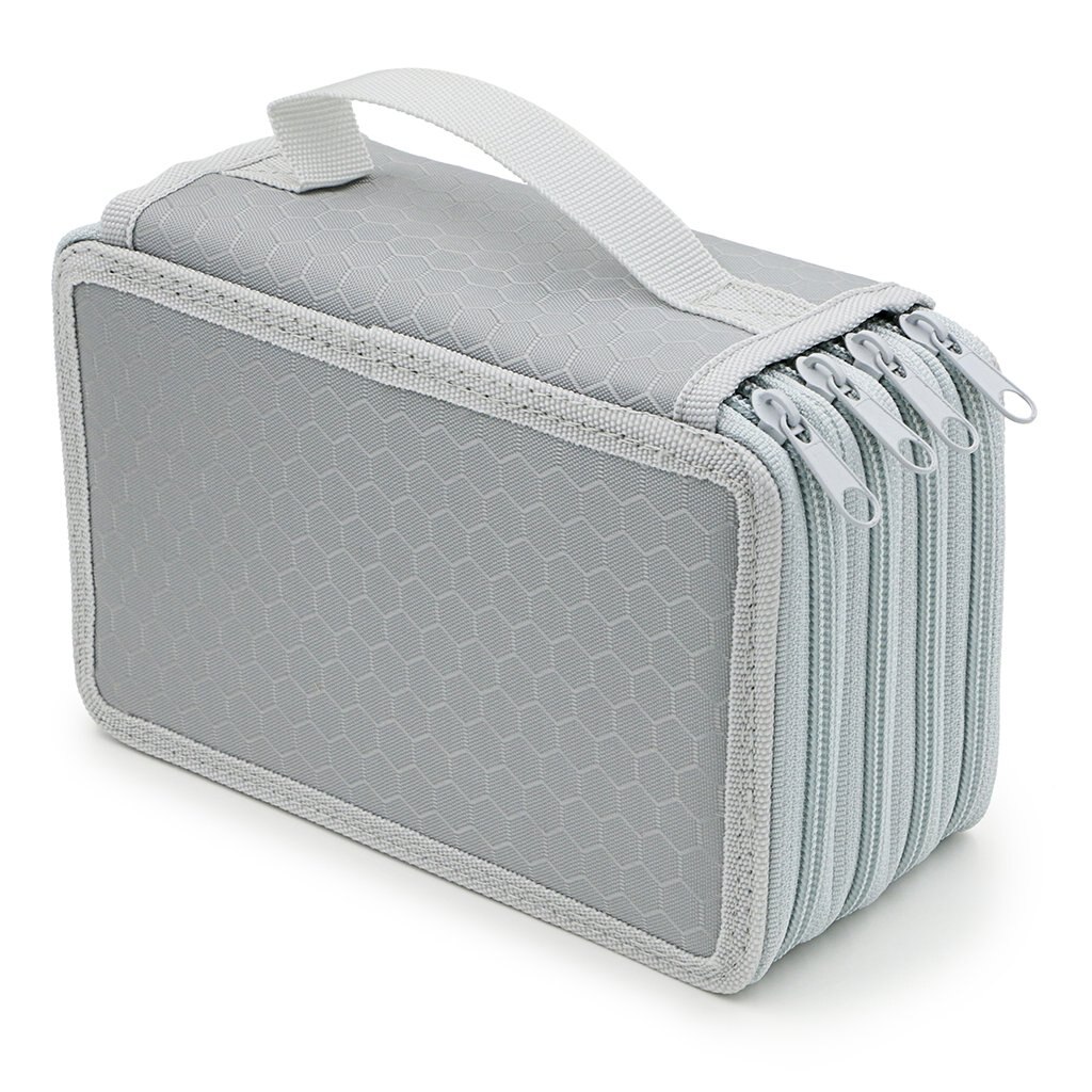 Estuche de lápices práctico almacenaje Oxford color 72 ranuras organizador: GRAY