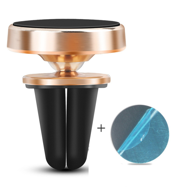 Universell magnetisk biltelefonhållare luftventilsfäste stativ magnet metall mobiltelefonhållare för gps iphone samsung huawei xiaomi: Cixi 1 guld