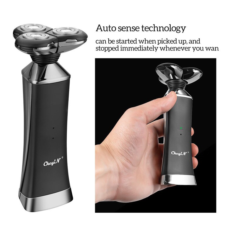 Washable USB Rechargeable Electric Shaver 3D Floating Triple Blade Electric Razor Face Care Shaving Machine Men Beard Razor