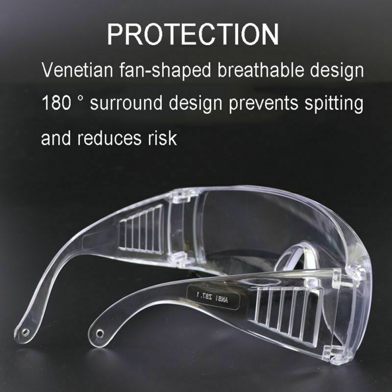 Safety Transparent Dust-Proof Goggles Breathable Safety Anti-wind Glasses Eyewear Splash Protector Anti-Virus Spit Protection