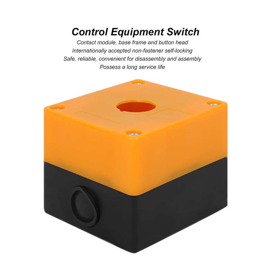 5Pcs Emergency Stop Box Control Switch Button Waterproof Junction Box Yellow 22mm BX1-22