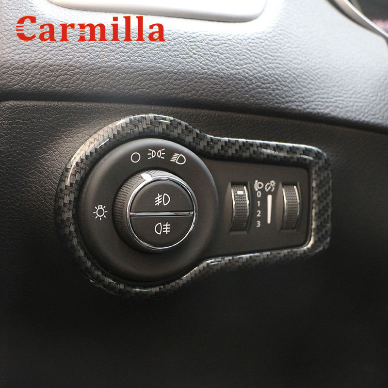 Carmilla-pomo de interruptor de faros de coche, pegatinas de decoración para Fiat 500X, 500X2015, , , , , , accesorios
