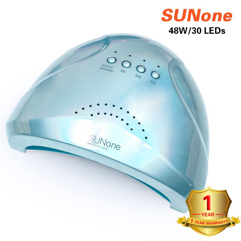 SUNone 48W UV LED Nail Lamp for Nails Dryer 30 pcs Led Nail Lamp for Curing UV Gel Nail Polish Varnish Lamp Nail Art Tool: colorful blue