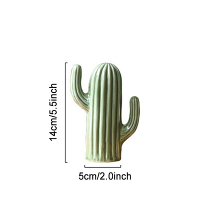 Nordic Stijl Creatieve Keramiek Cactus Ornamenten Woonkamer Desktop Decoratieve Simulatie Groene Plant Beeldjes Woondecoratie: Light Grey