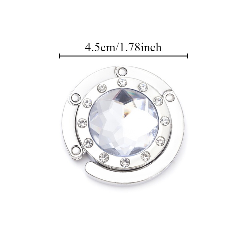 Wohnaccessoires Badezimmer-Organizer Einkaufstasche faltbare Tasche Haken Brieftasche Legierung Kristall Strass Haken