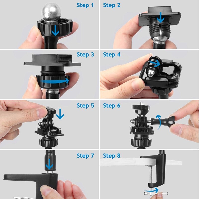 Webcam Stand, Upgraded Webcam Mount Stand With Flexible Gooseneck Arm And Clamp, Suit For Logitech Webcam C920,C922,C930