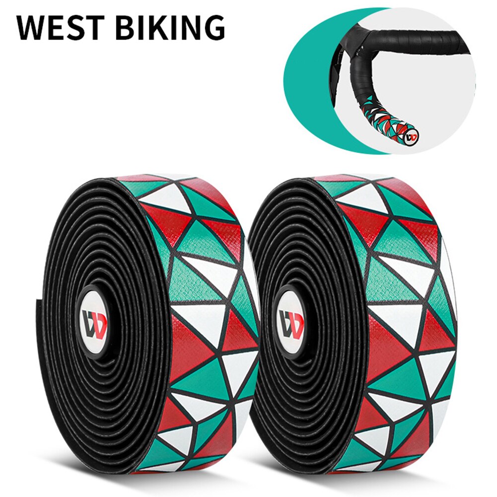 WEST RADFAHREN 2 Meter Rennrad Fahrrad Lenker Band Anti-skid Lenker Gürtel PU Band DIY Verband W/bar Plugs: Green