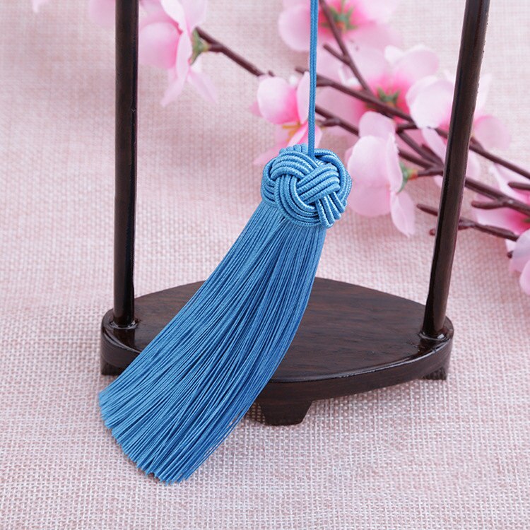 2PC multicolore Polyester petit ananas casquette gland bricolage artisanat fournitures rideau vêtement couture accessoires bijoux faisant pendentif: Sky blue