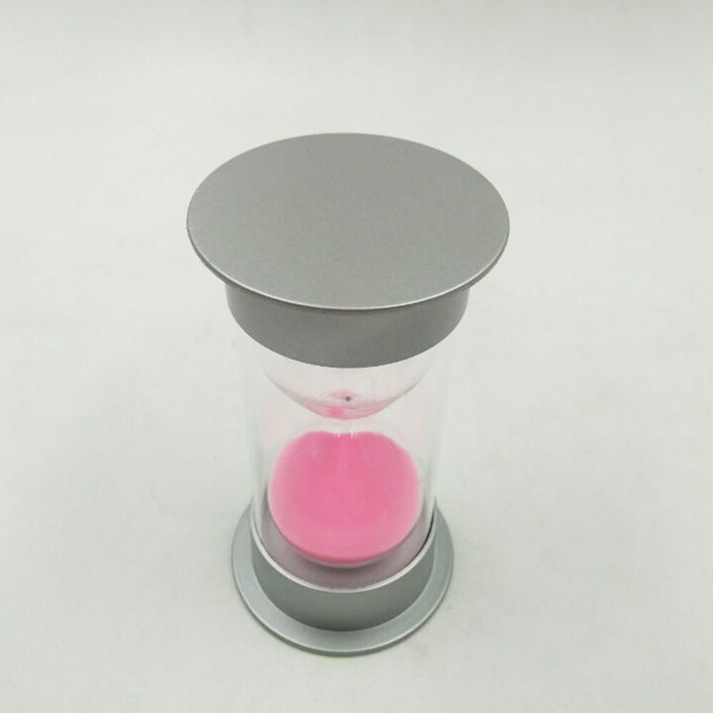 Simple Cylinder Sand Hourglass 30 Minutes Plastic Security Sand Timer Sandglass Hourglass (Silver and Blue)