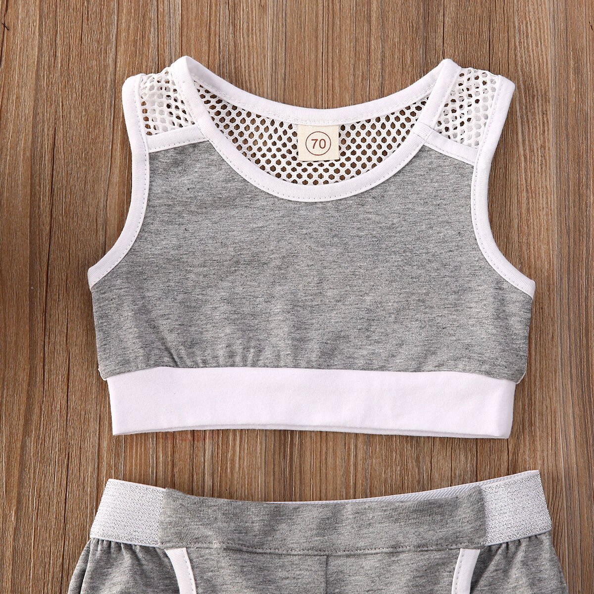 Toddler Kids Baby Girl Sports Outfit Vest Crop Top Pants Tracksuit Clothes