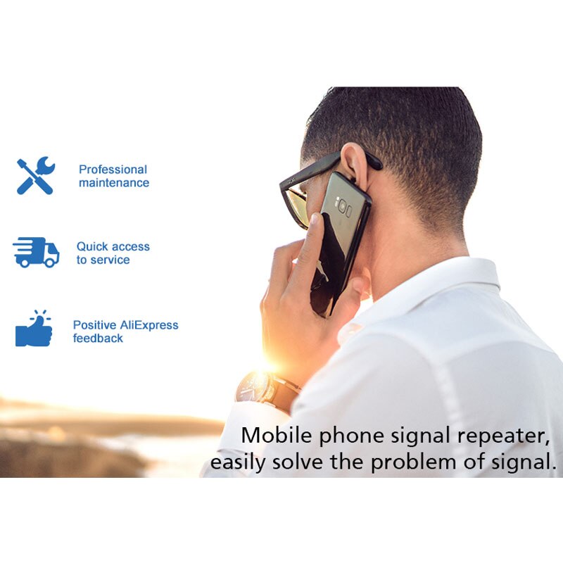 3G Signal Booster Repeater 2100MHz - 60dB Gain LCD WCDMA Mobile Signal Amplifier for Home & Office