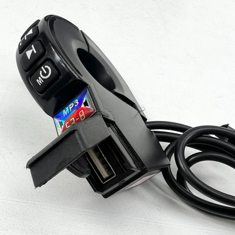 Motorcycle Bluetooth Speaker 12-80V Universal Hifi Sound Motorcycle Stereo Weatherproof Audio Amp System Handlebar Speaker