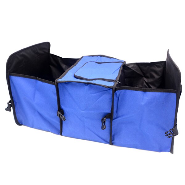 Auto Kofferbak Opbergtas Oxford Doek Vouwen Vrachtwagen Opbergdoos Kofferbak Tidy Bag Organizer Storage Box Met Isolatie Zak: Blauw