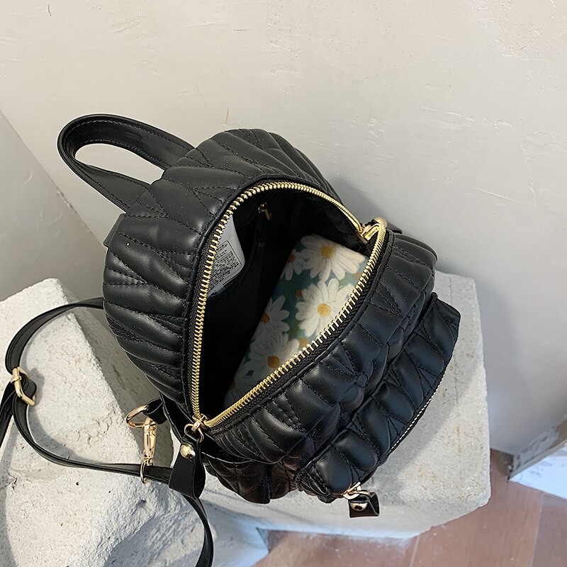 Dames Zacht Leer Pu Lederen Rugzak Retro Rugzak Vrouwelijke Student Schooltas Vakantiereizen Rugzak Mini Schooltas