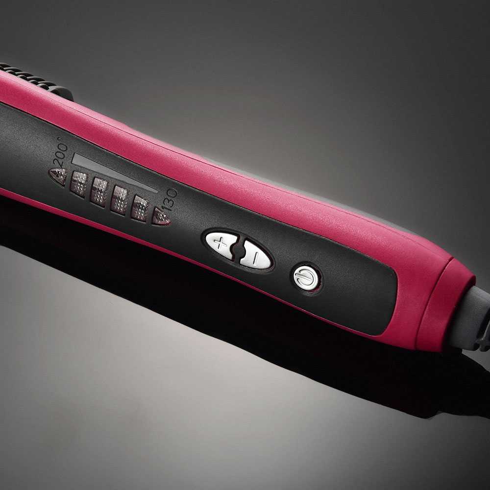 Multifunctional Ceramic Heating Hair Straightener Comb Smooth Beard Brush Dry and Wet Double Use Quick Styling Tools for Curly
