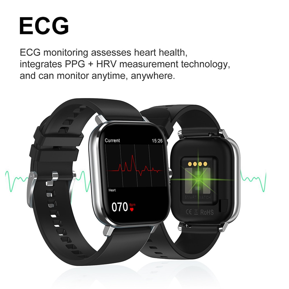 Neue P8 Profi DT35 Clever Uhr 1,54 zoll Herzfrequenz EKG Blutdruck Monitor Bluetooth Anruf Armbanduhr Männer Frauen Smartwatch