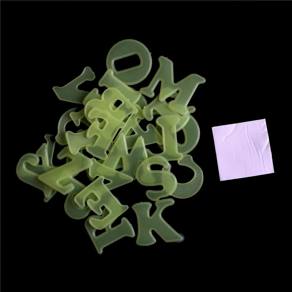 Luminous 26 English Alphabet Letter Absorb Light Glow In The Dark Decor Wall Switch Luminous Alphabet Stickers Child Educational