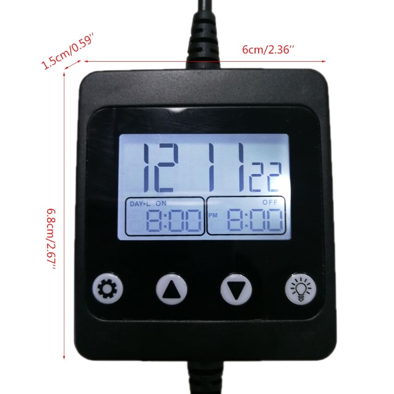 Controlador de luz LED para acuario, modulador de atenuación con pantalla LCD para tanque de peces, sistema de sincronización inteligente, amanecer y atardecer