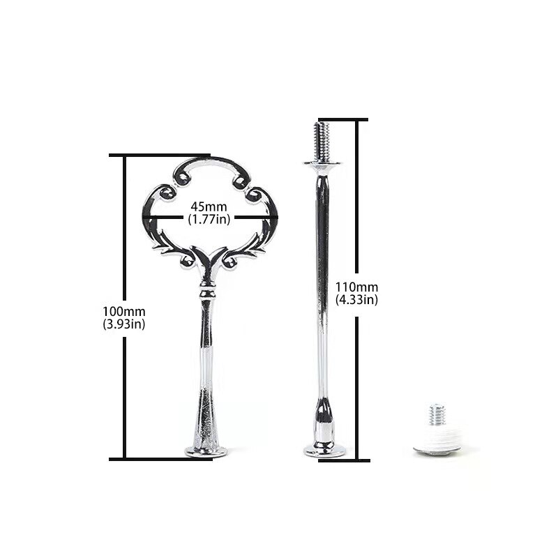 3 Tier Cake Display Stand Hardware Crown Metal Fitting Party Tray Cake Food Dessert Rack Cake Holder for Kitchen Home No Plate: 7