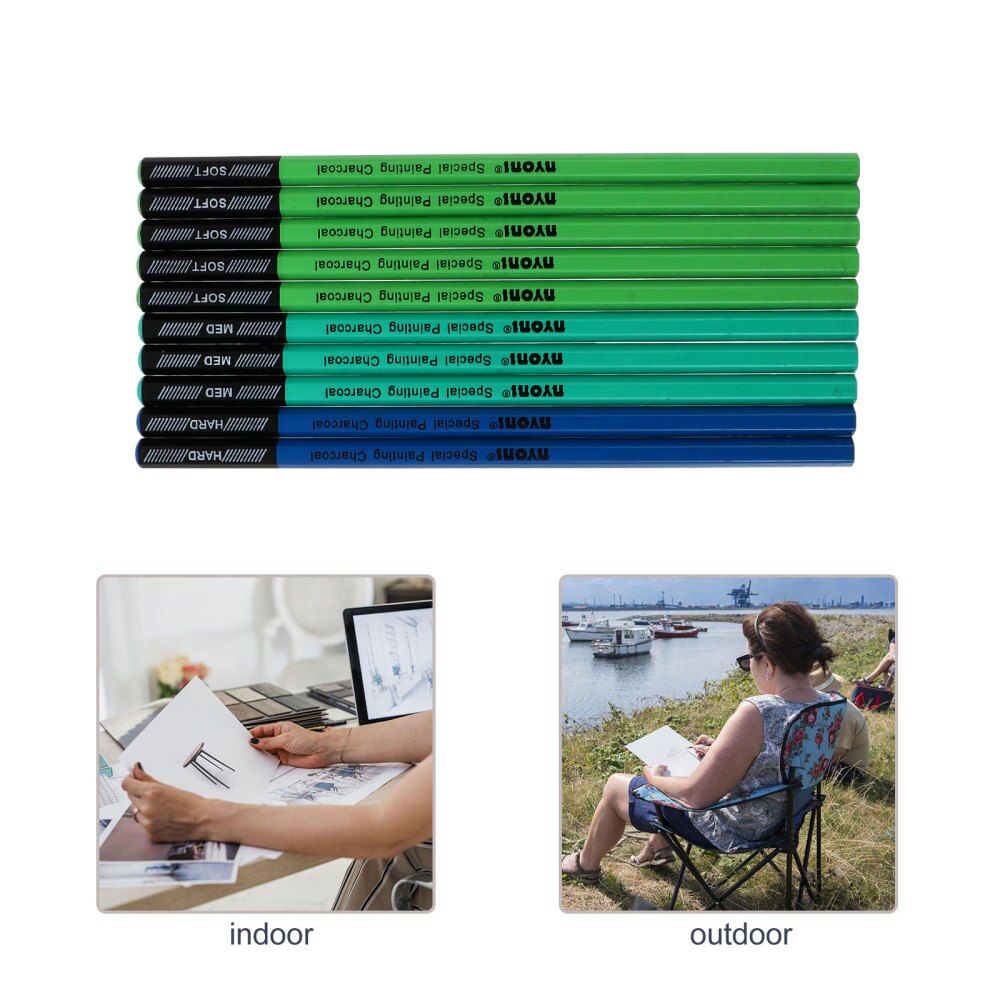 10pcs Useful Drawing Sketch Pencils Durable Artist Pencils Drawing Supply