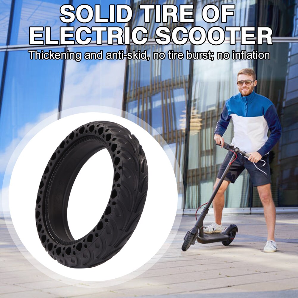 Damping Wheels Tyres Anti-slip Solid Tire Thickened Electric Honeycomb Electric Scooter Lightweight Element Decoration