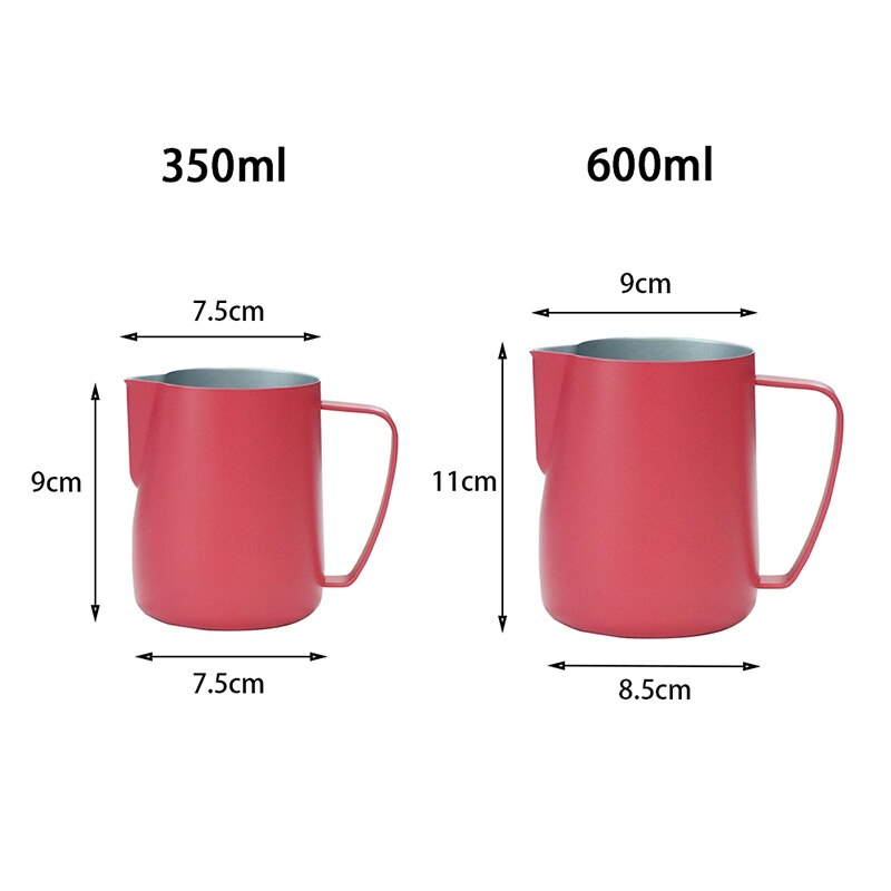 Maitokannu 0.3-0.6l ruostumatonta terästä vaahdotuskannu pull kukka kuppi kahvi maidonvaahdotin latte art maitovaahto työkalu kahvinkeitin