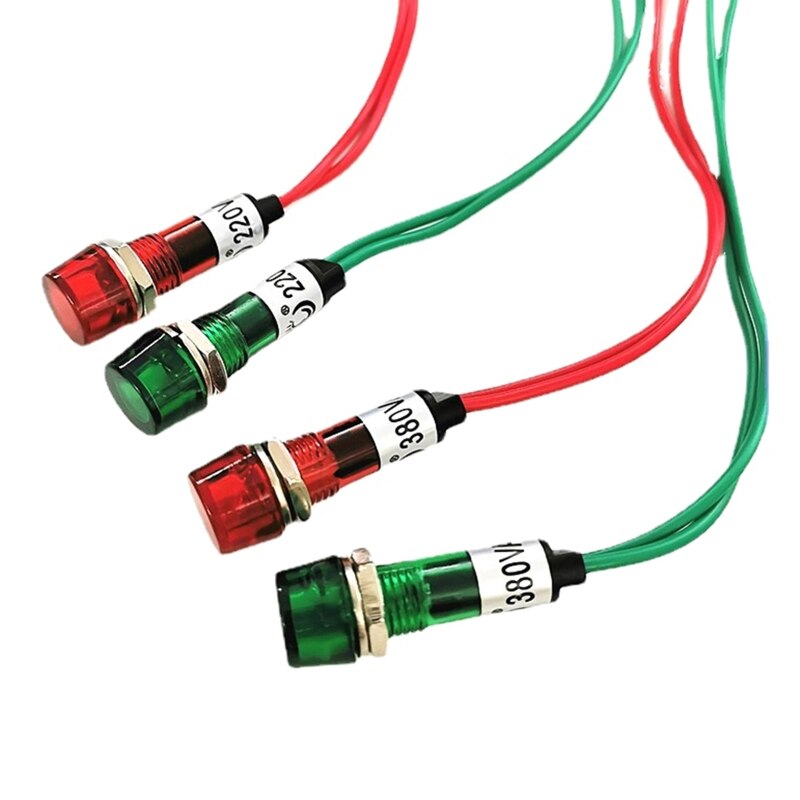LED Green/Red Power Indicator Light Energy Saving Mini Pilot Light for Water Boilers, Water Dispensers 220V/380V 2022